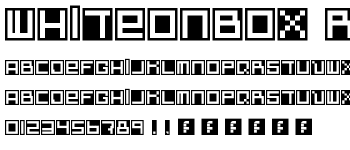 whiteonbox Regular font